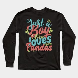 Just A Boy Who Loves Pandas Gift product Long Sleeve T-Shirt